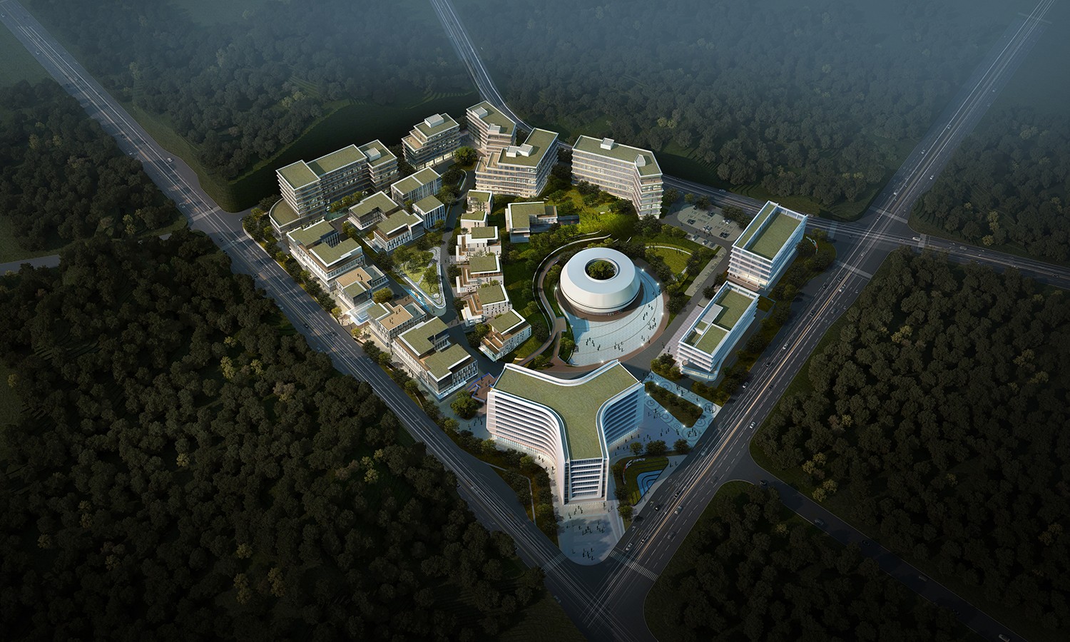 亚美AM8AG科技青山湖总部园区鸟瞰图.jpg